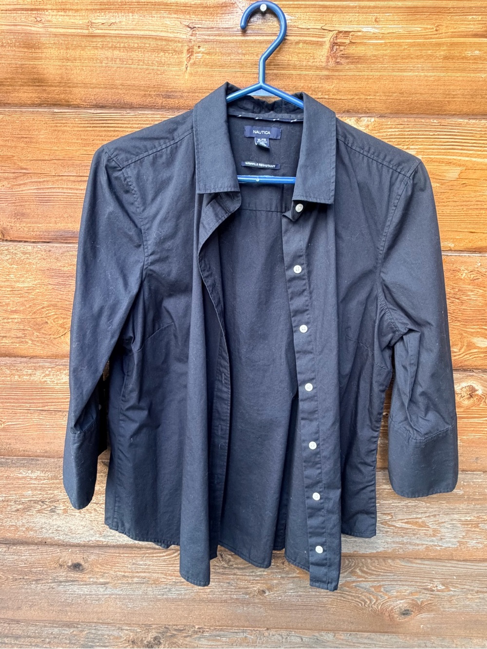 Nautica Women's Black Button-Down Shirt
